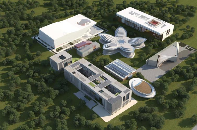 公共文化商业办公建筑3d模型工程制作案例